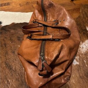 Frye Logan overnight leather bag
